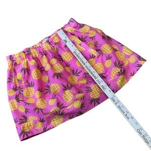J. Crew Pink Pineapple Pockets Pull On Skirt EUC Size S